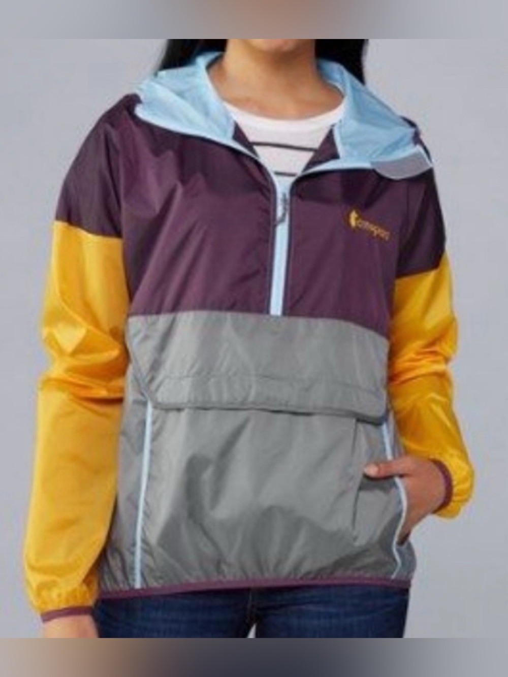 Teca Packable Windbreaker Half Zip, Cookoo Canoe. Women’s Large / Men’s Medium